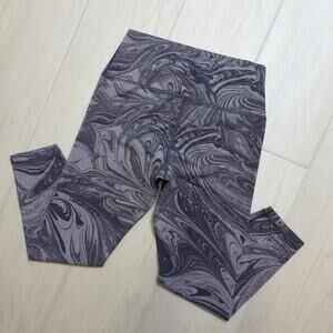 Athleta Transcend High Rise 7/8 Tight Leggings Sumi Marble Violet Size M